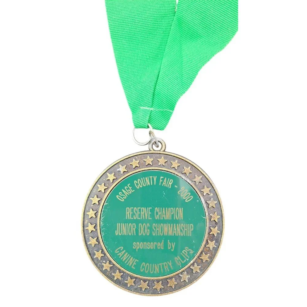 Vintage 4H Dog Show Medals Lot of 4 Metal Collection Osage County Fair Kansas - Picture 6 of 14